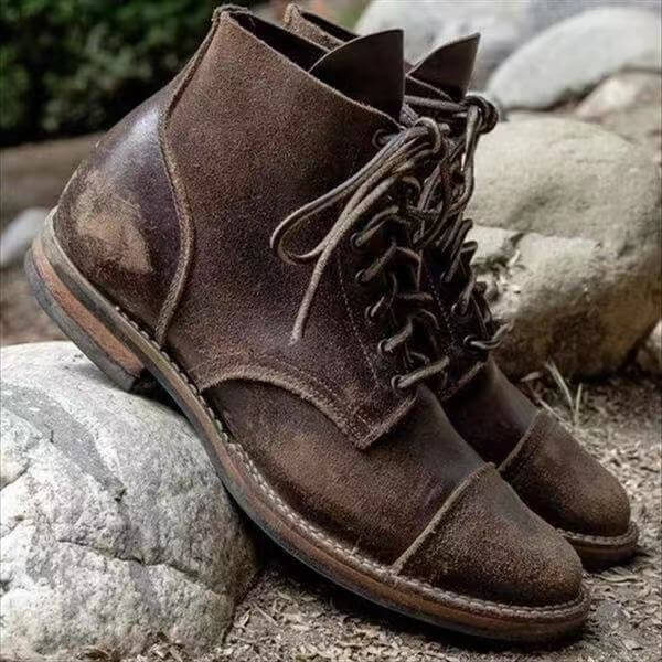Miles | Men’s Rugged Lace-Up Ankle Boots With Heavy-Duty Sole