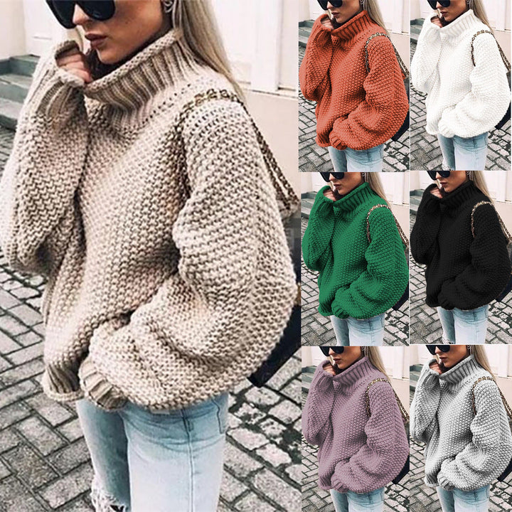 EMMA | Women’s Oversized Chunky Knit Turtleneck Sweater