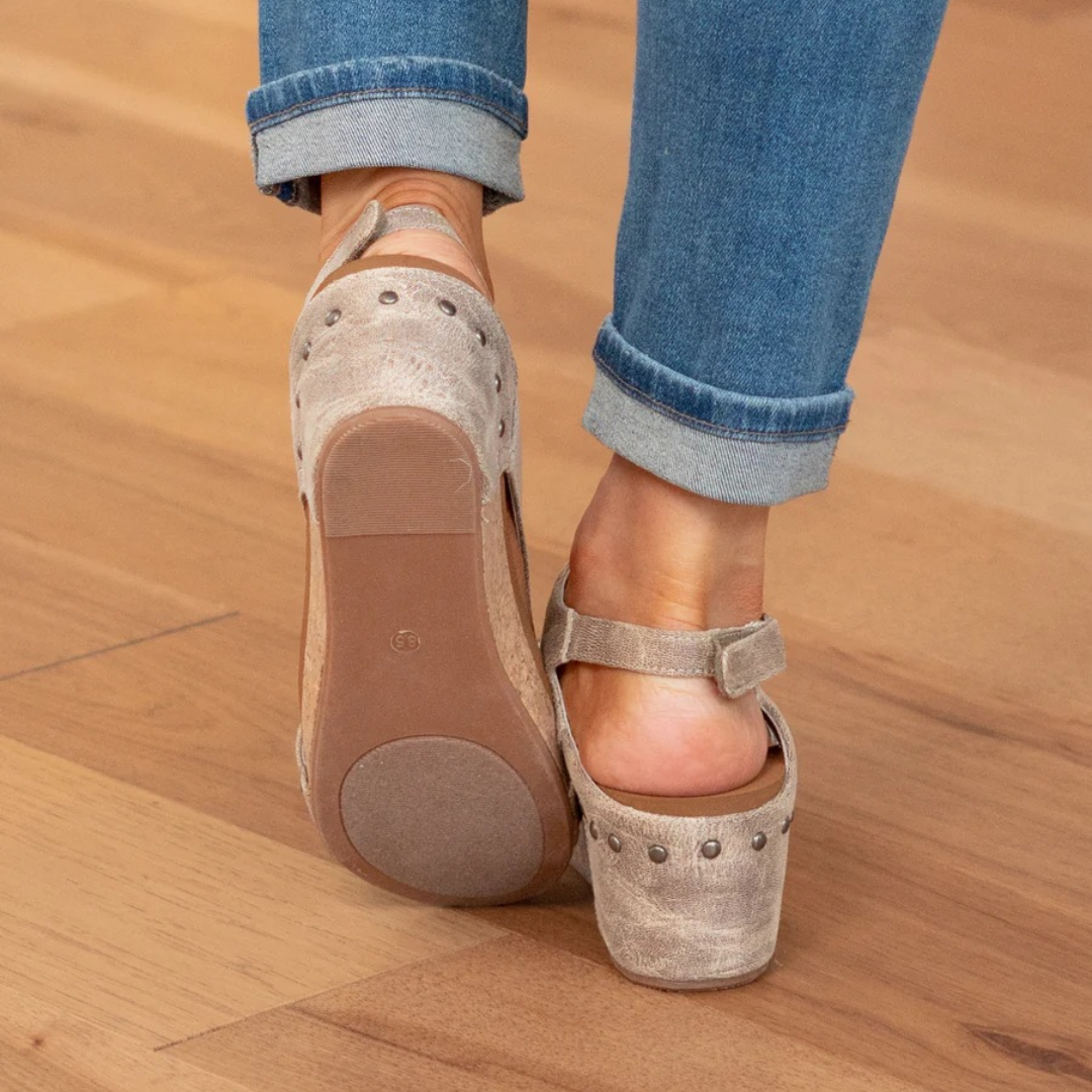 Linda | Elegant Suede Wedge Sandals For Women