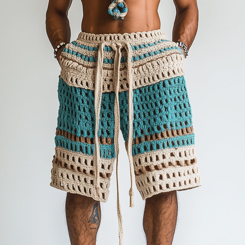 Cairo | Men’s Braided Knit Beach Holiday Shorts