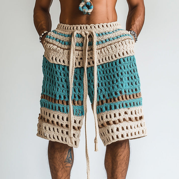 Cairo | Men’s Braided Knit Beach Holiday Shorts