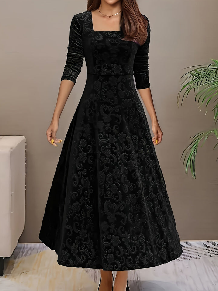 Aria | Women’s Graceful Floral Print Midi Dress