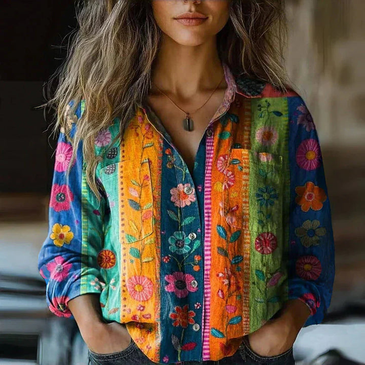 Isadora | Bohemian Vintage Long-Sleeve Blouse For Women