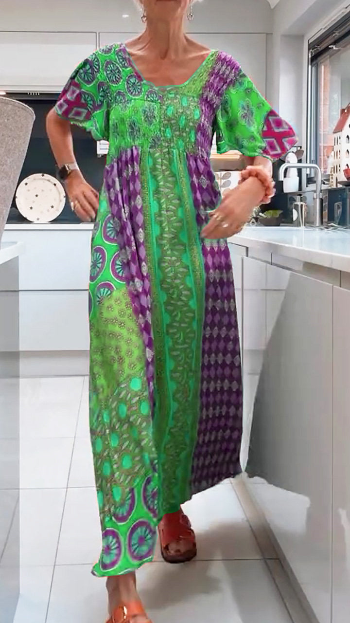 Scarlett | Women’s Bohemian Paisley Print Midi Dress