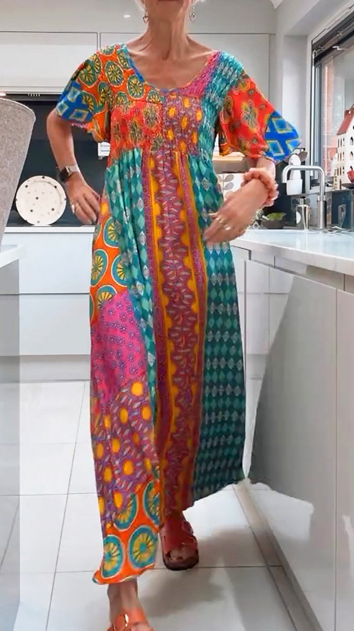 Scarlett | Women’s Bohemian Paisley Print Midi Dress