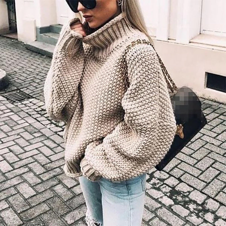 EMMA | Women’s Oversized Chunky Knit Turtleneck Sweater