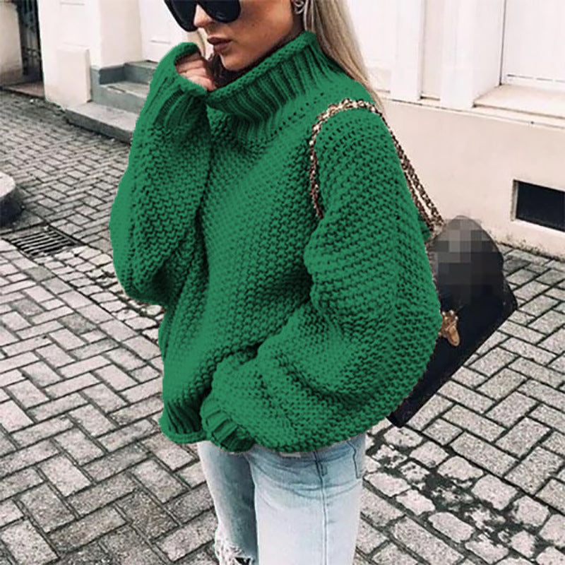EMMA | Women’s Oversized Chunky Knit Turtleneck Sweater