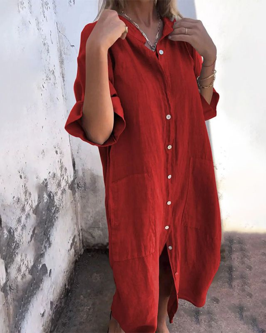 Valerie | Relaxed Boho Shirt Dress For Women