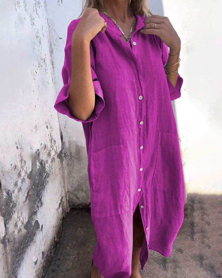 Valerie | Relaxed Boho Shirt Dress For Women