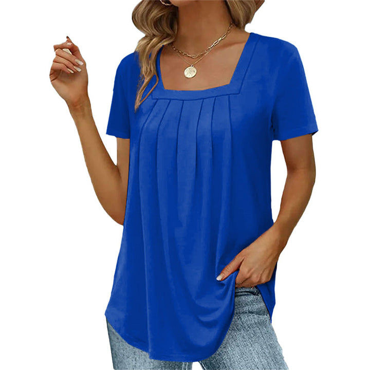 Clara | Women’s Pleated Short Sleeve Summer Blouse