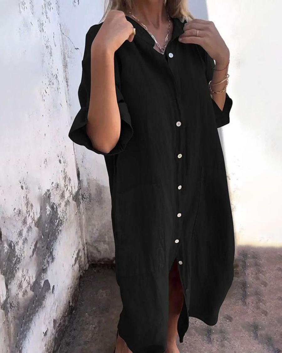 Valerie | Relaxed Boho Shirt Dress For Women