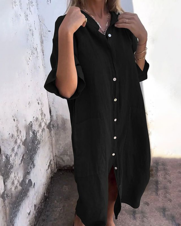 Valerie | Relaxed Boho Shirt Dress For Women