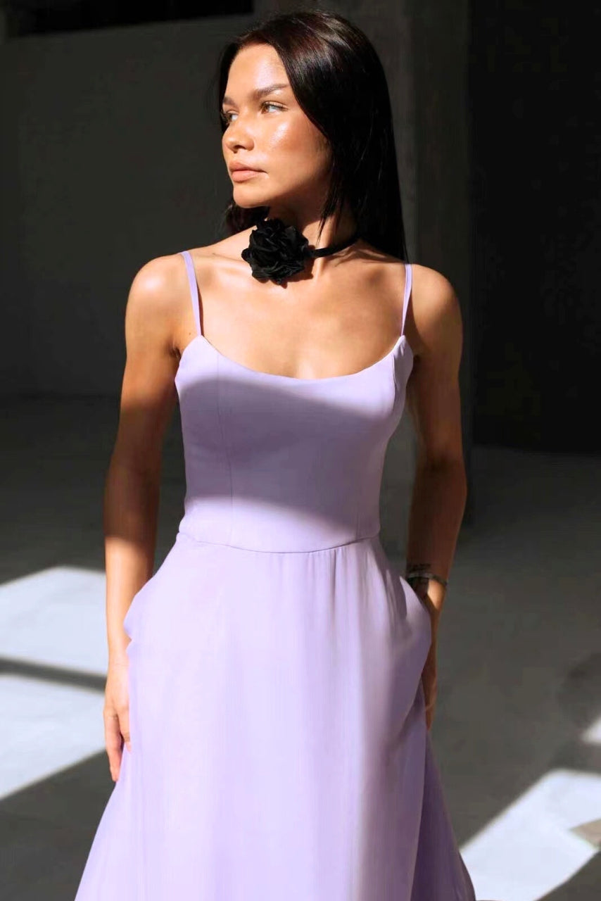 Isla | Women’s Strappy Maxi Dress With Flowy Skirt And Ruffled Hemline