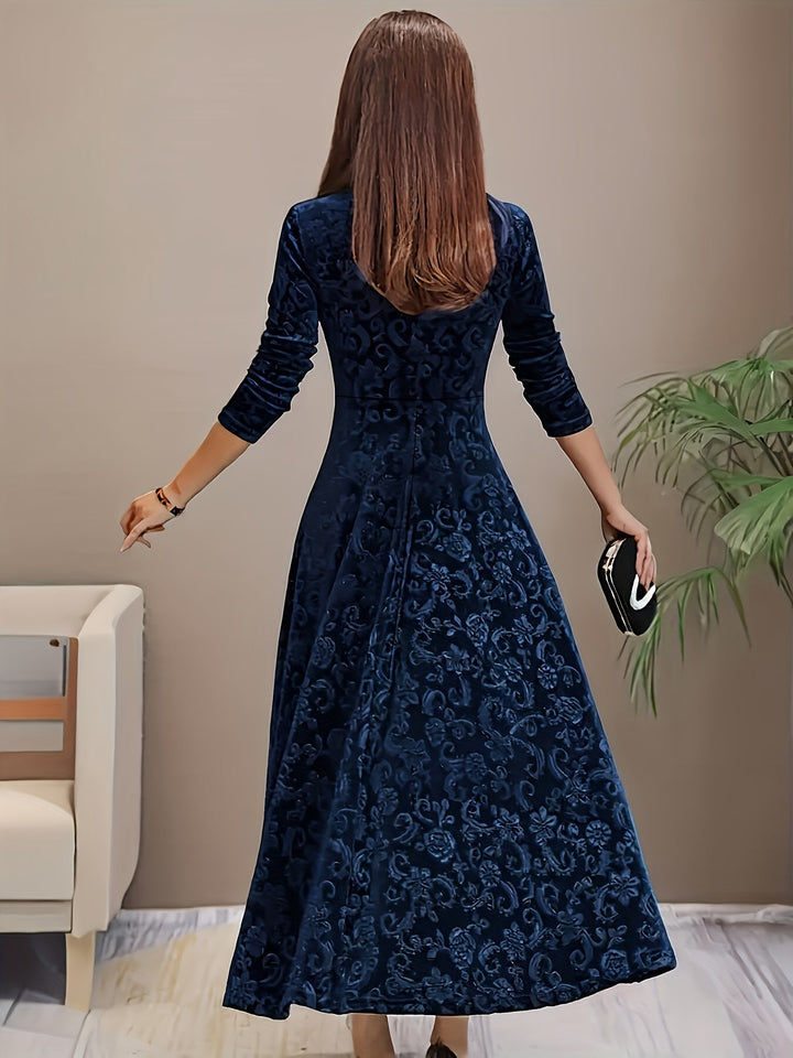 Aria | Women’s Graceful Floral Print Midi Dress