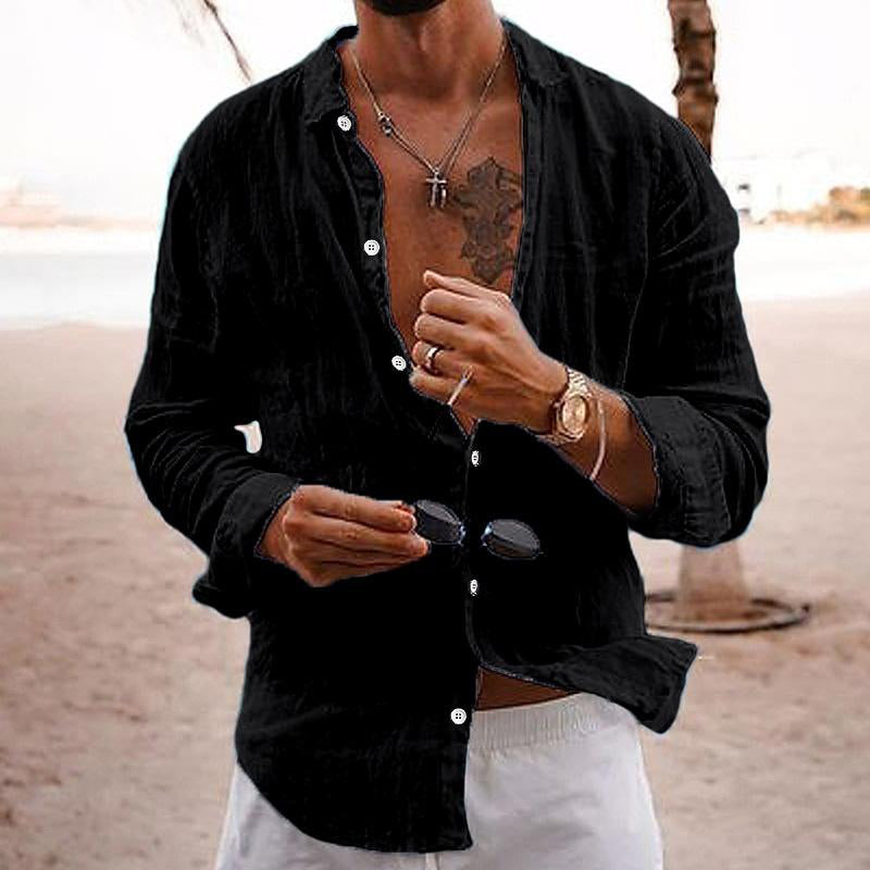 Caleb | Men’s Casual Linen Button-Up Summer Shirt
