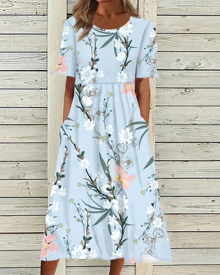 Florence | Feminine Floral Midi Dress For Women