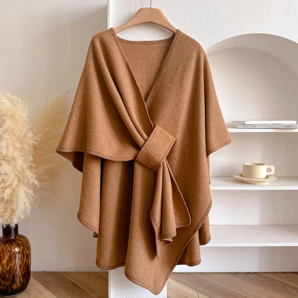 Elise | Elegant Wind-Shield Shawl Collar Coat for Women