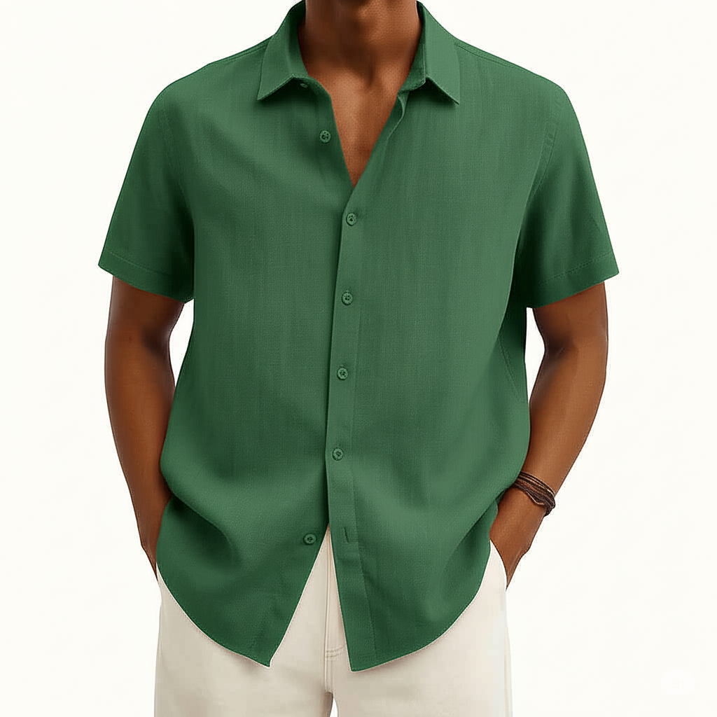 Noah | Men’s Casual Short Sleeve Summer Button-Down Shirt