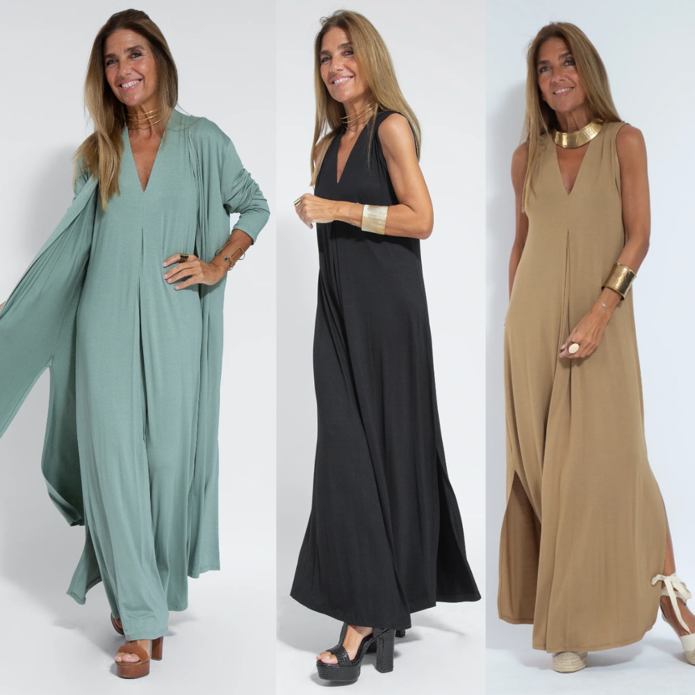 Rosalie | Women’s Long Dress and Vest Two-Piece Set
