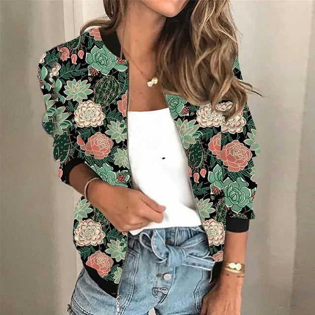 Carmen | Women’s Printed Zip Jacket