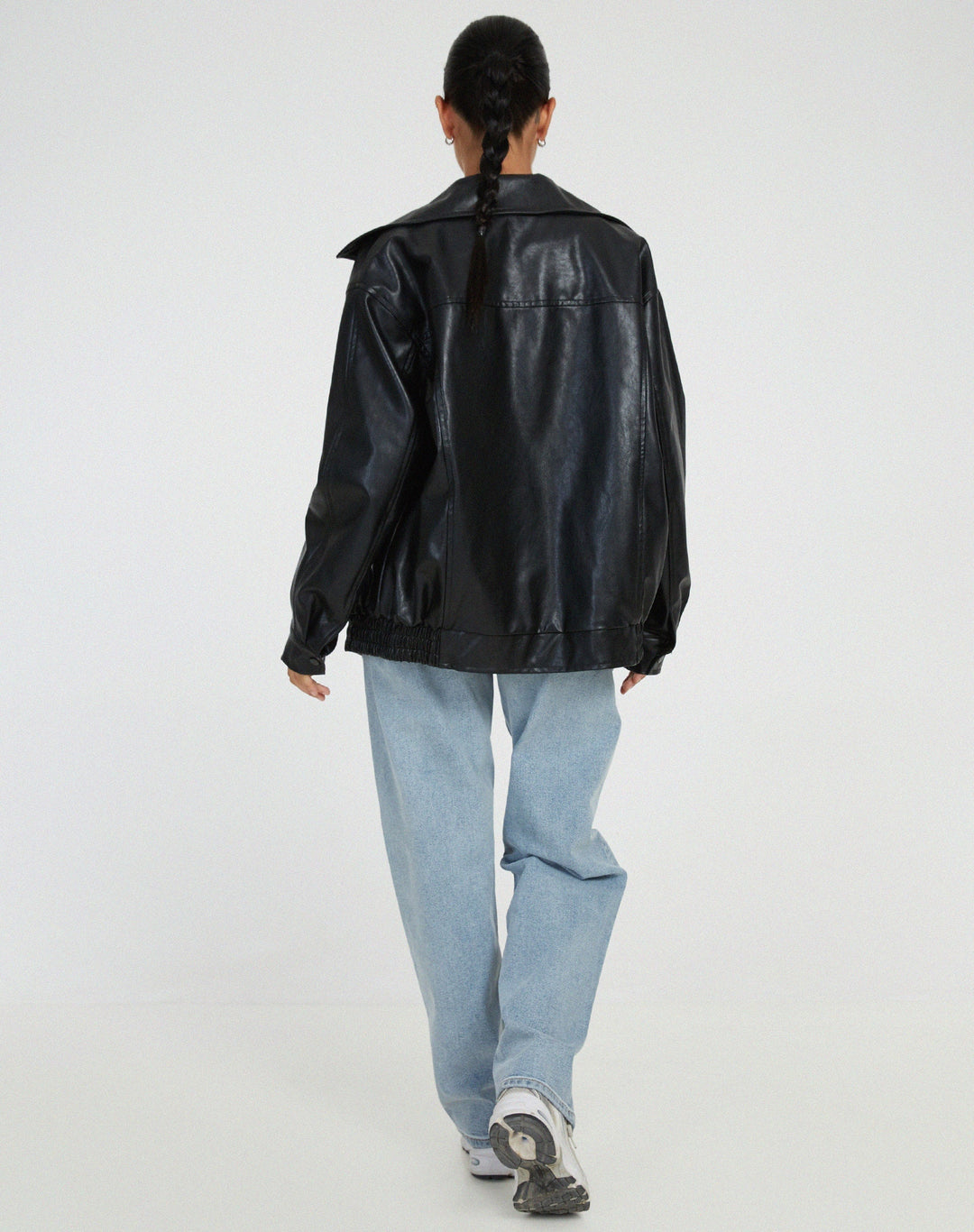 Zara | Women’s Oversized Leather Bomber Jacket