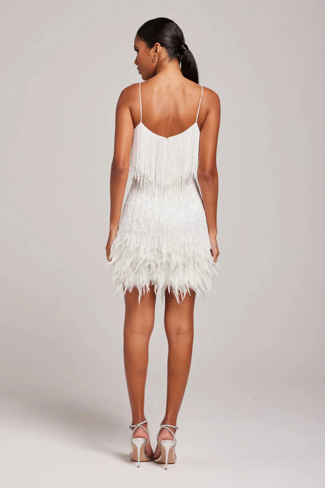 Aria | Stylish Feather Trim Mini Dress For Women