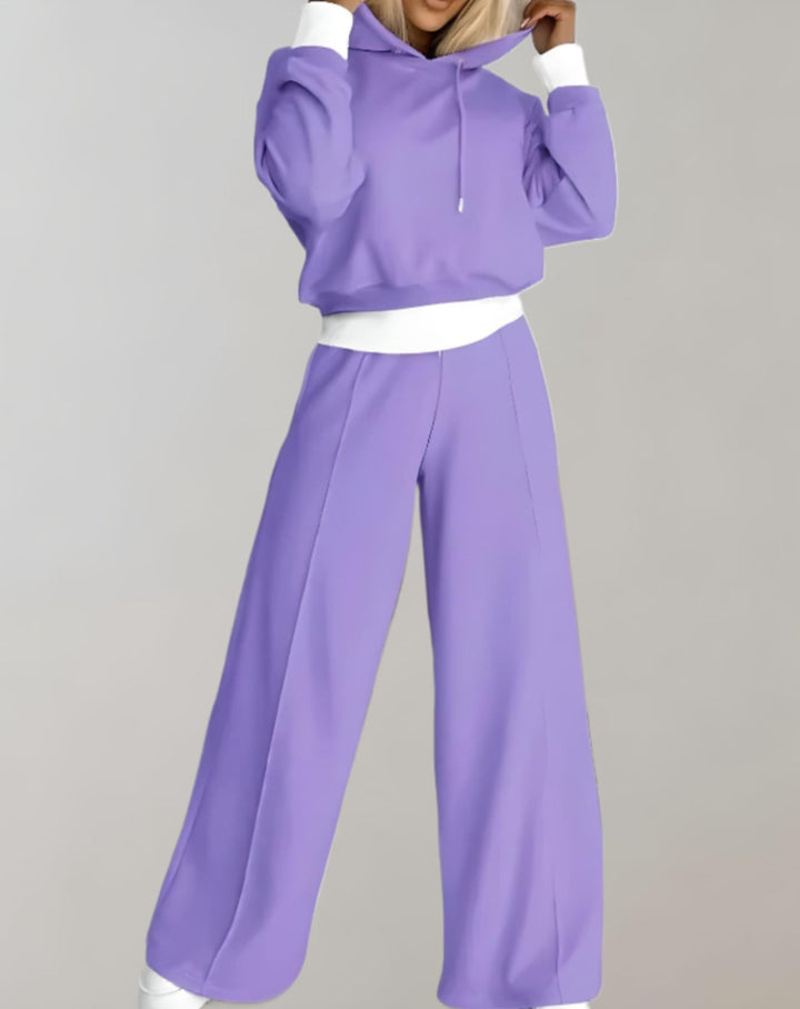 Elise | Casual Women’s Two-Piece Wide-Leg Tracksuit Set