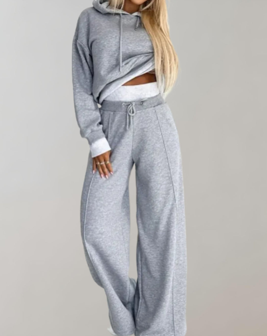 Elise | Casual Women’s Two-Piece Wide-Leg Tracksuit Set