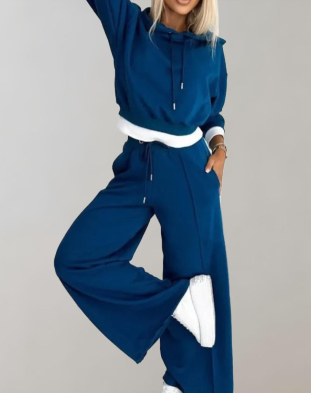 Elise | Casual Women’s Two-Piece Wide-Leg Tracksuit Set