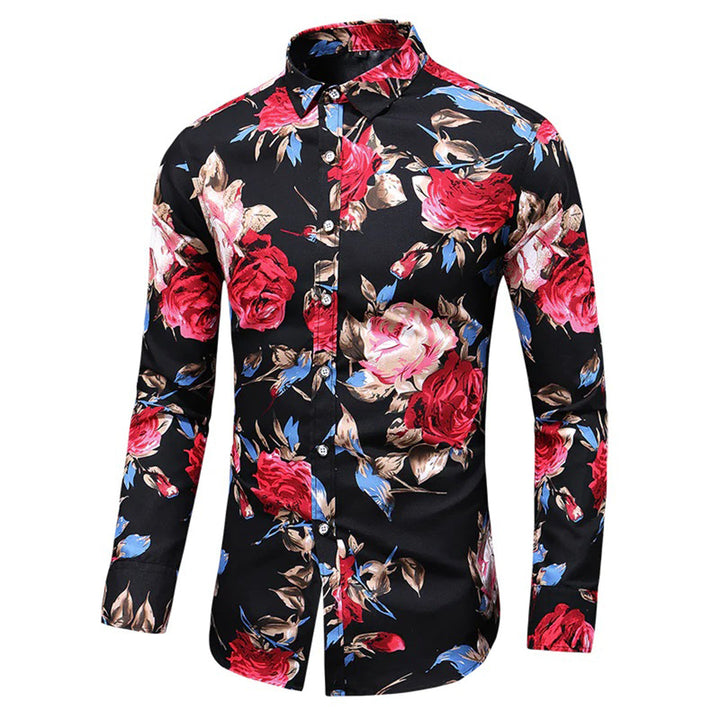 Oliver | Modern Long Sleeve Floral Shirt For Men