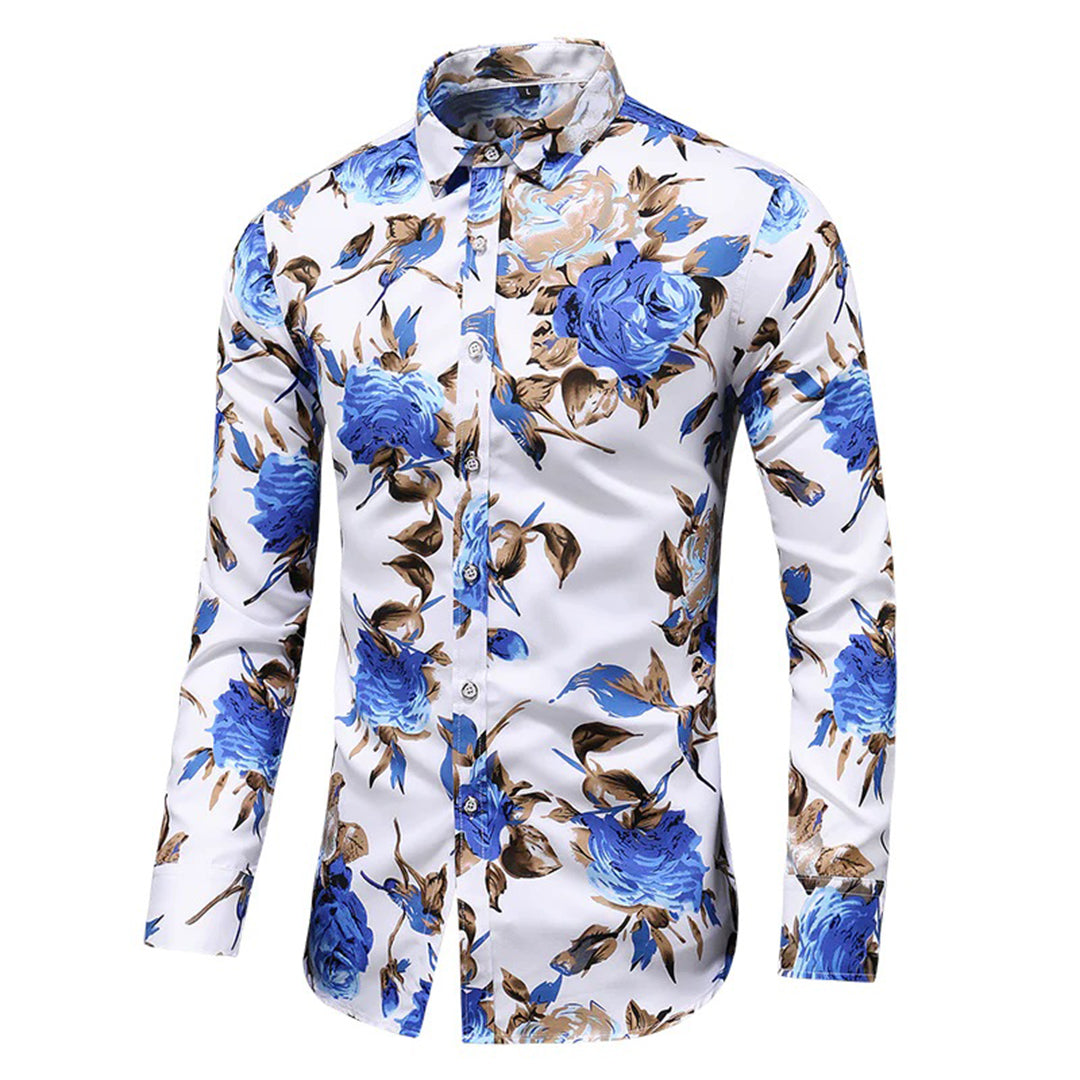 Oliver | Modern Long Sleeve Floral Shirt For Men