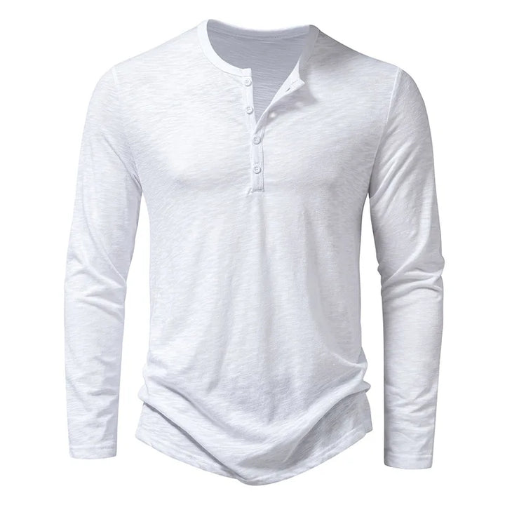Ethan | Classic Long-Sleeve Henley Shirt For Men