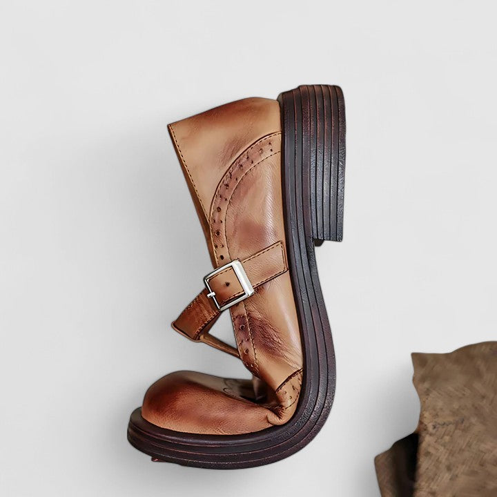 Ava | Timeless Women’s Leather T-Strap Shoes
