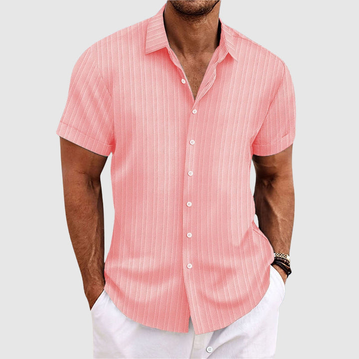 Zane | Men’s Vertical Stripe Button-Up Shirt