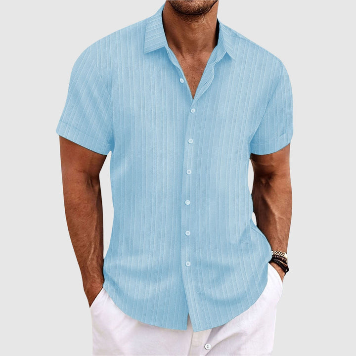 Zane | Men’s Vertical Stripe Button-Up Shirt