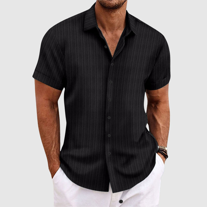 Zane | Men’s Vertical Stripe Button-Up Shirt