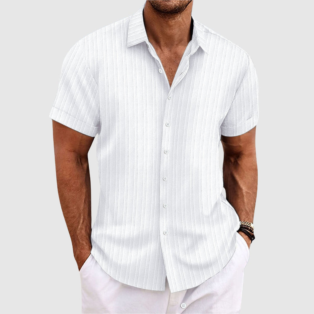 Zane | Men’s Vertical Stripe Button-Up Shirt