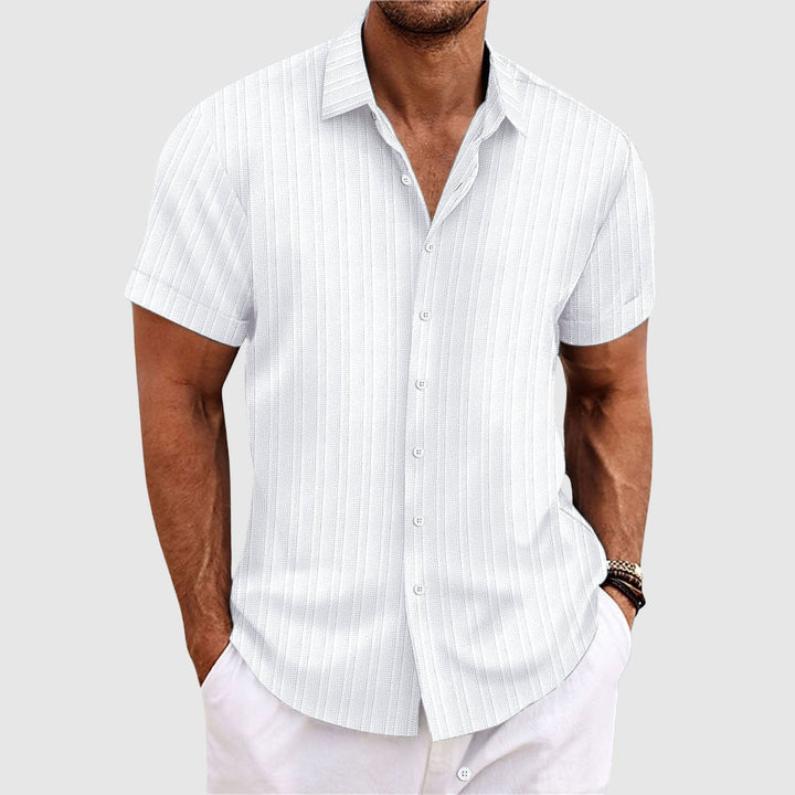 Zane | Men’s Vertical Stripe Button-Up Shirt