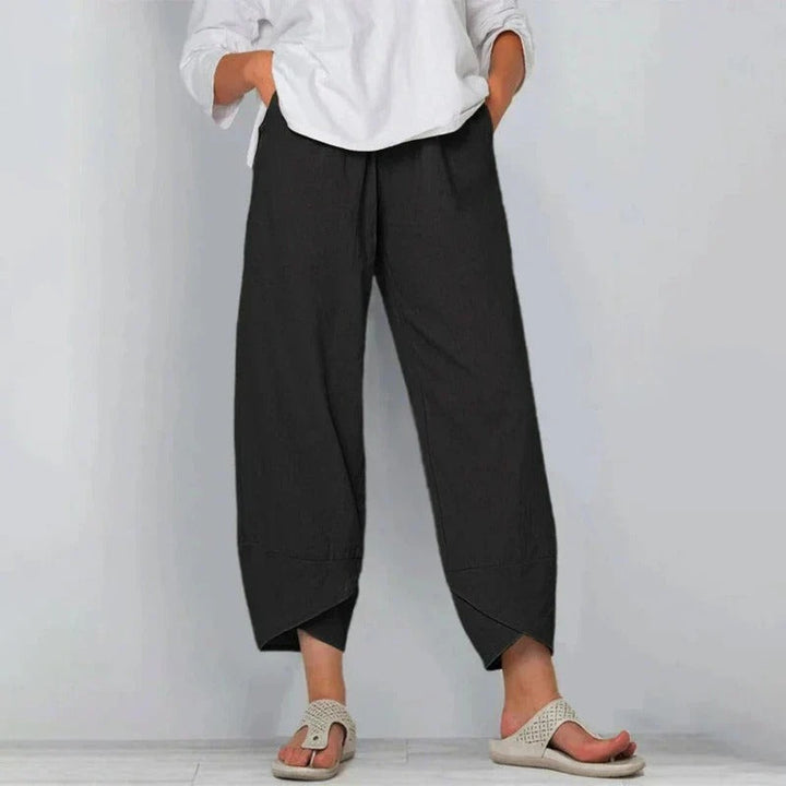Estelle | Relaxed Wide-Leg Cropped Trousers For Women