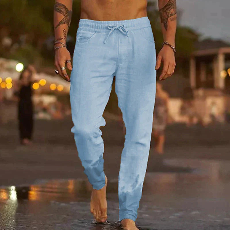 Mason | Men’s Casual Drawstring Linen Trousers