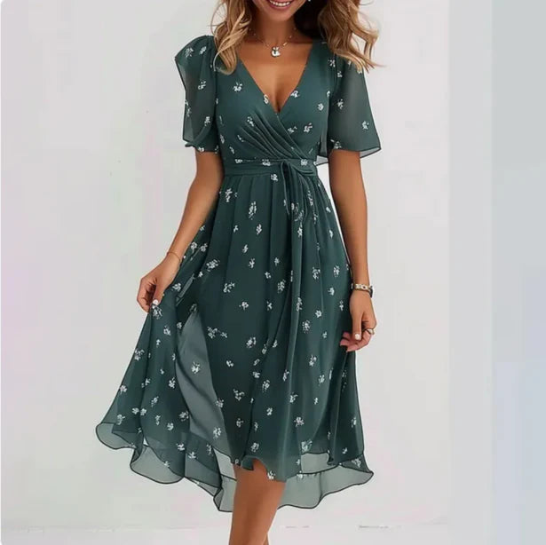 Elara | Refined V-Neck Elegant Dress For Women