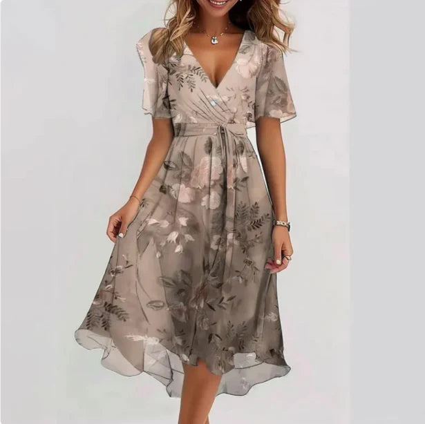 Elara | Refined V-Neck Elegant Dress For Women