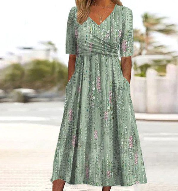 Lucia | Breezy Flared Printed Midi Summer Dress For Women