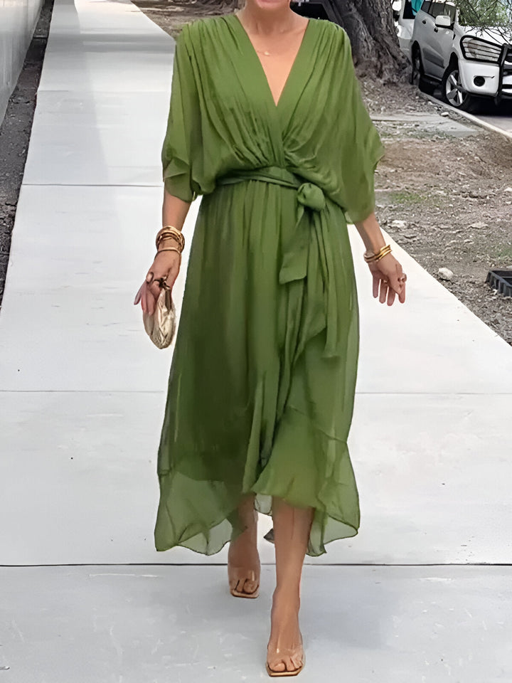 Isla | Sophisticated Chiffon Midi Dress For Women