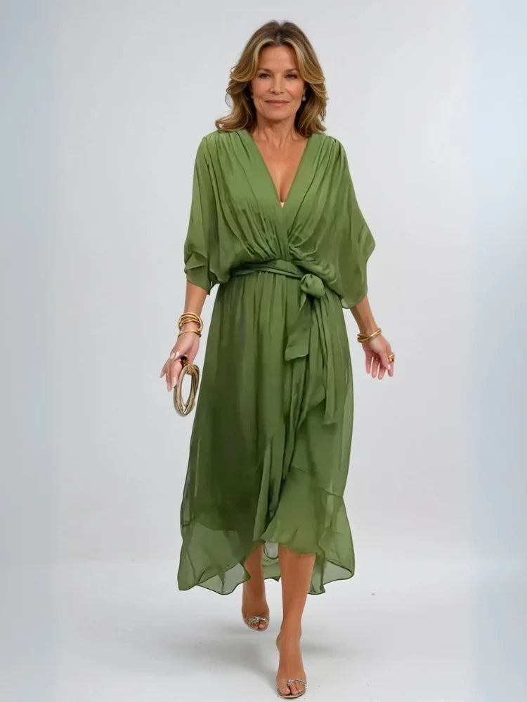 Isla | Sophisticated Chiffon Midi Dress For Women