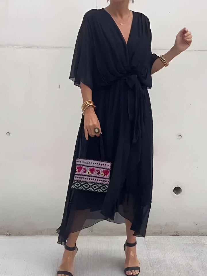 Isla | Sophisticated Chiffon Midi Dress For Women