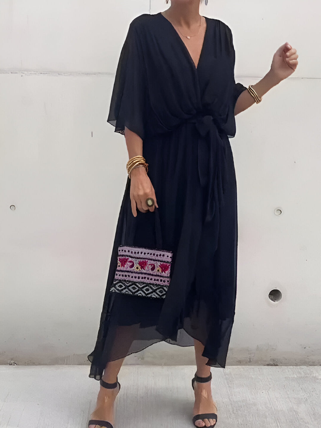 Isla | Sophisticated Chiffon Midi Dress For Women