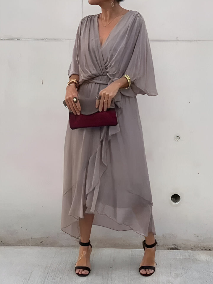 Isla | Sophisticated Chiffon Midi Dress For Women