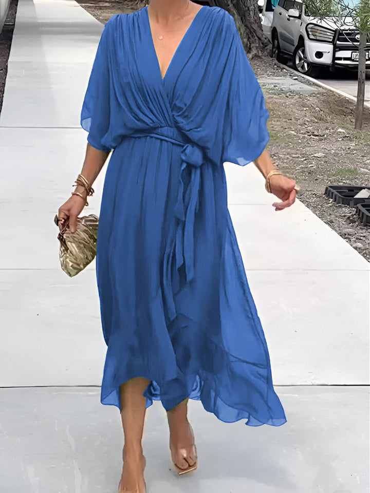 Isla | Sophisticated Chiffon Midi Dress For Women