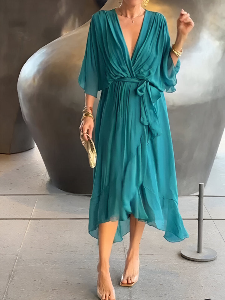 Isla | Sophisticated Chiffon Midi Dress For Women